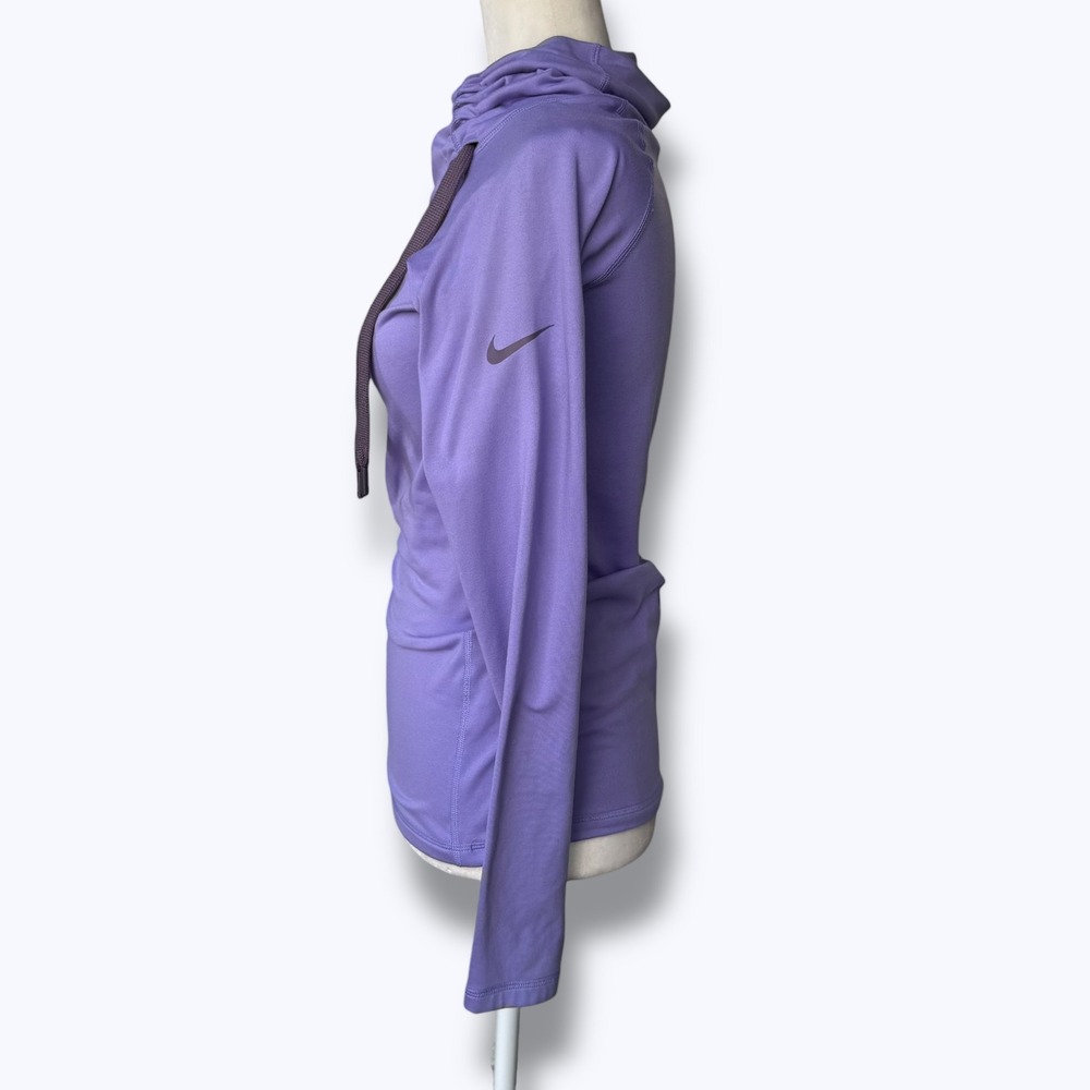 Nike Pro Dri-Fit Funnel Neck Hoodie Purple Womens S Athleisure Gorpcore Sporty - Picture 2 of 11
